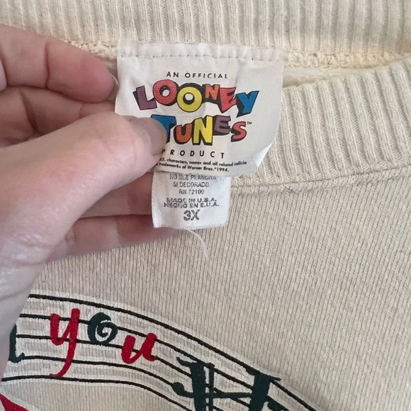 Vintage Looney Tunes Christmas Sweater - Picture 3 of 3